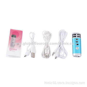 K8 Cool Mini Pocket Microphone, Karaoke Sing Cheap Player, Support with PC, iPhone, MP3, 4 Player